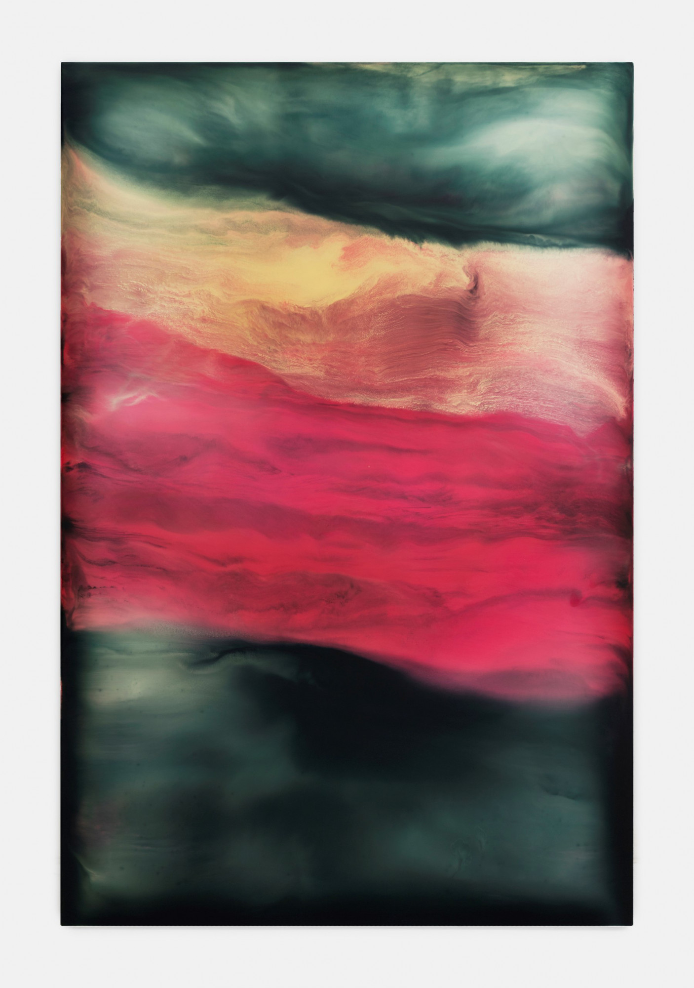 Jérôme Robbe, Surface #5, 2019, Vernis colorés sur Plexiglas miroir, châssis aluminium, 100 x 150 cm, picture : Jérôme Robbe © ADAGP, Paris, 2021