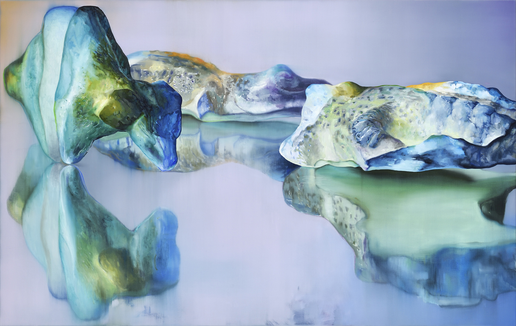 Maude Maris, Sauria, 2021, 190 x 120 cm, huile sur toile, Collection FRAC Auvergne, photo : Rebecca Fanuele © ADAGP, Paris, 2021